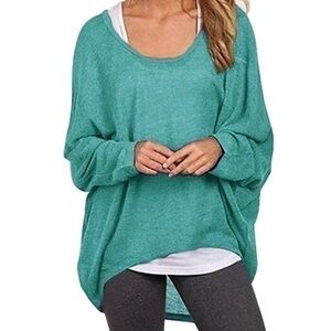 New Hi lo hem batwing baggy sweater top loose fit